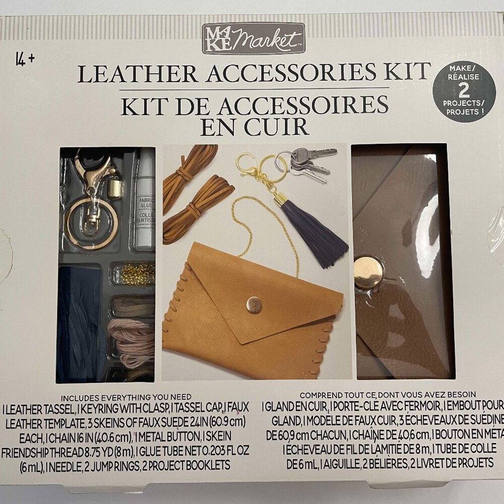 New Make Market Leather Accessories Kit (Includes Leather Tassel, Key Ring, etc)